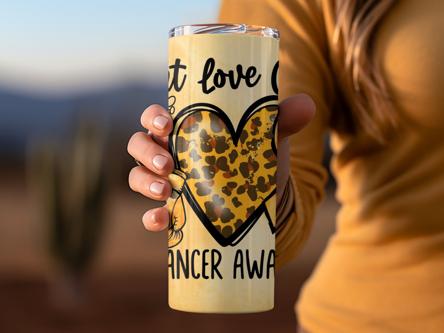 Leopard Heart Cancer Awareness Insulated Tumbler Product