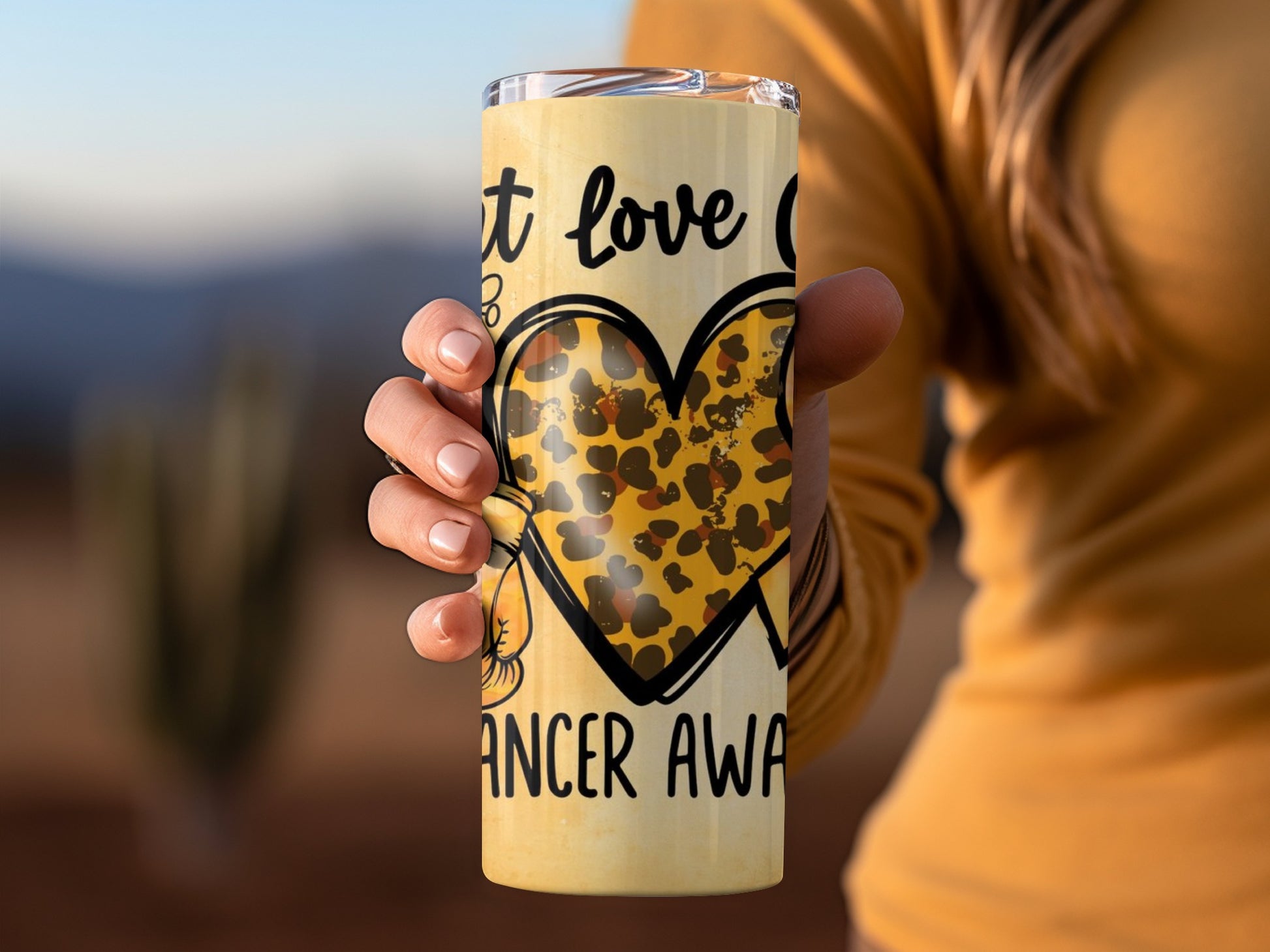 Leopard Heart Cancer Awareness Insulated Tumbler Product