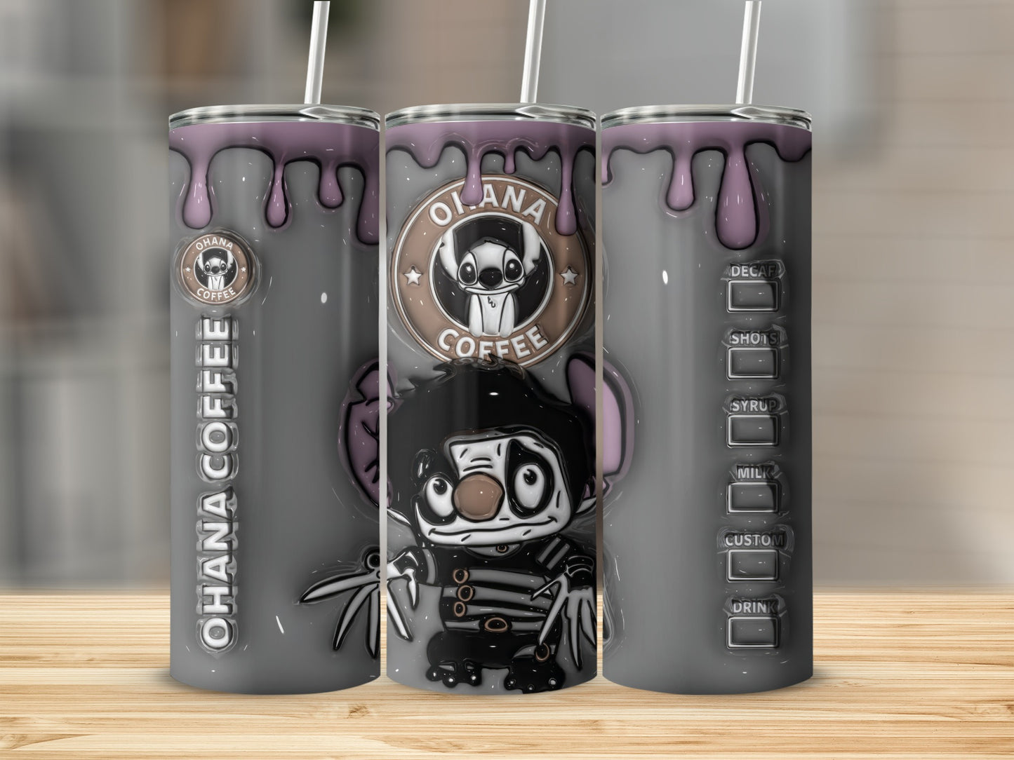 Ohana Coffee Stitch Tumbler with Customization Options