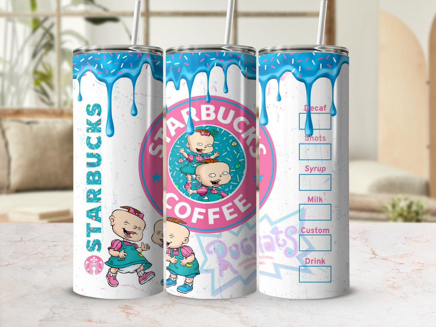 Rugrats Starbucks Coffee Design Stainless Steel Tumbler