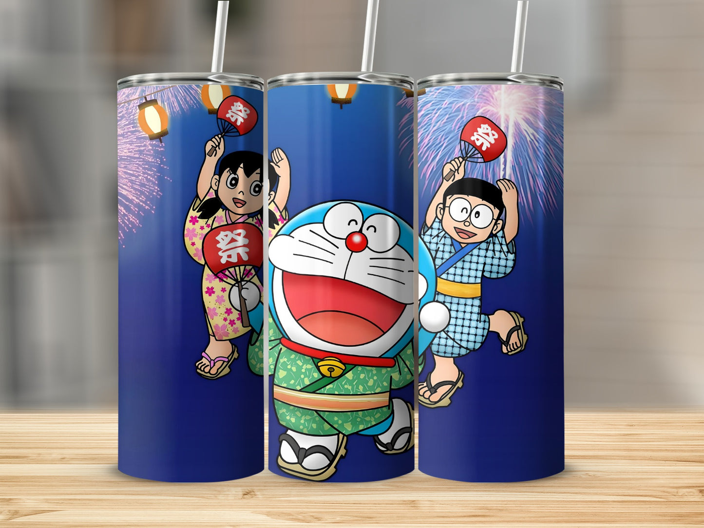 Cartoon Characters Celebration Design Tumblers