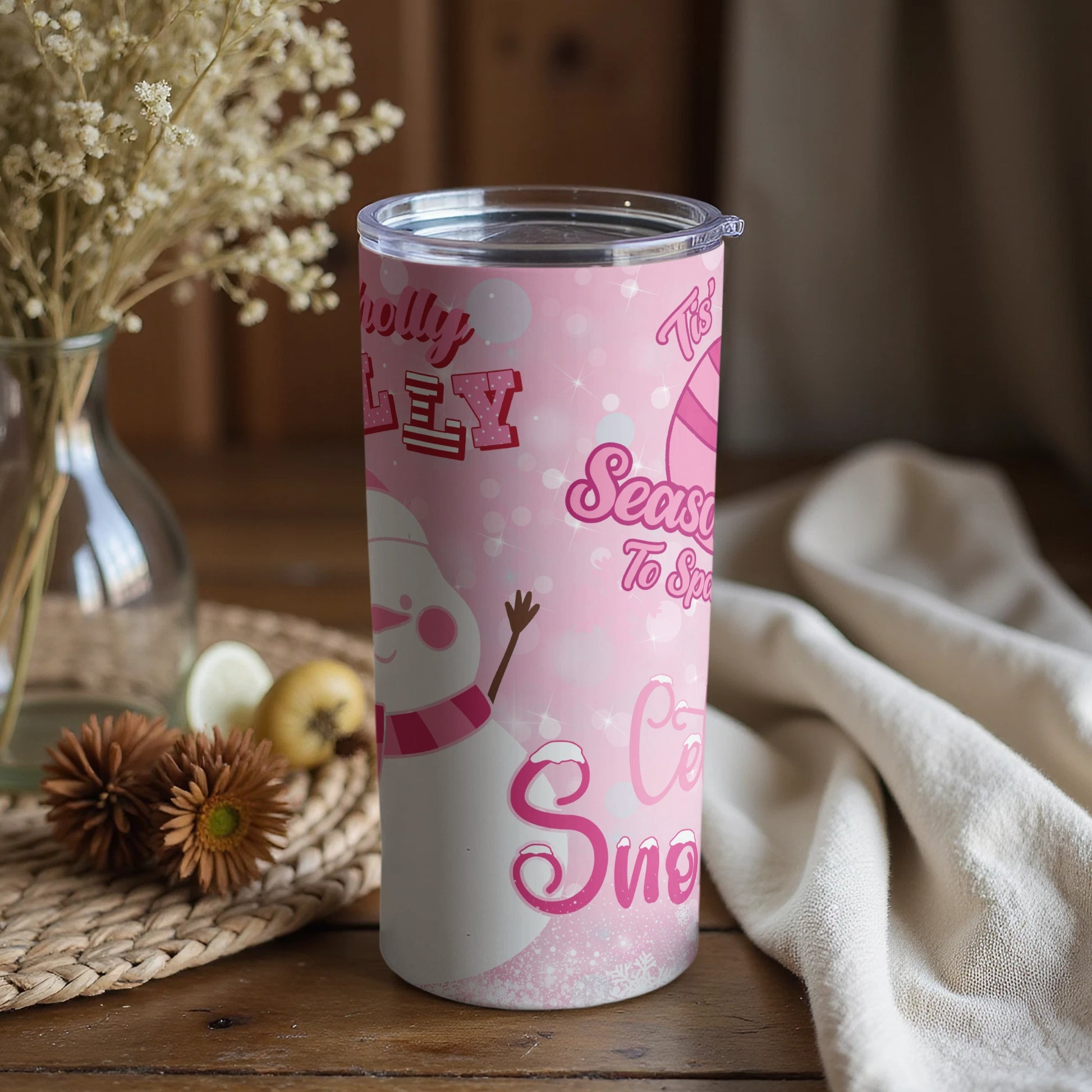 Jolly Season To Sparkle Snowman Tumbler