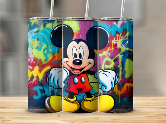 Colorful Mickey Mouse Design Graffiti Tumbler Product