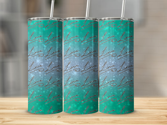 Love Script Gradient Design Drinkware Product