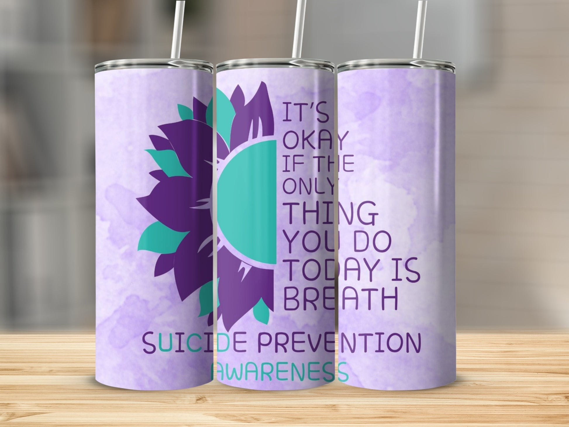 Suicide Prevention Awareness Motivational Quote Tumbler