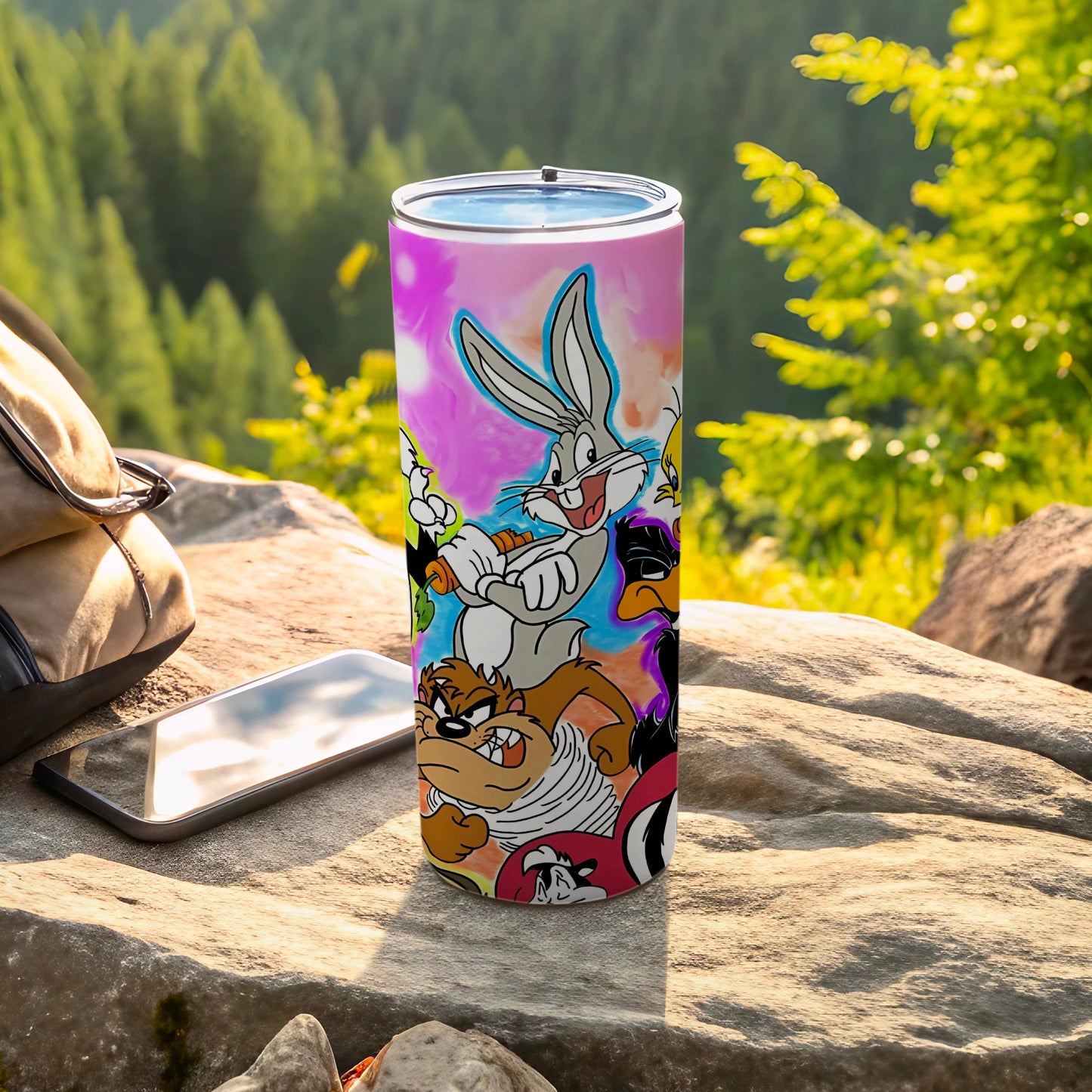 Cartoon Characters Travel Tumbler for Outdoor Adventures