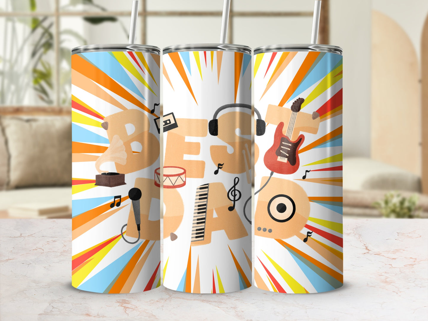 Best Dad Music Theme Tumbler Father's Day Gift