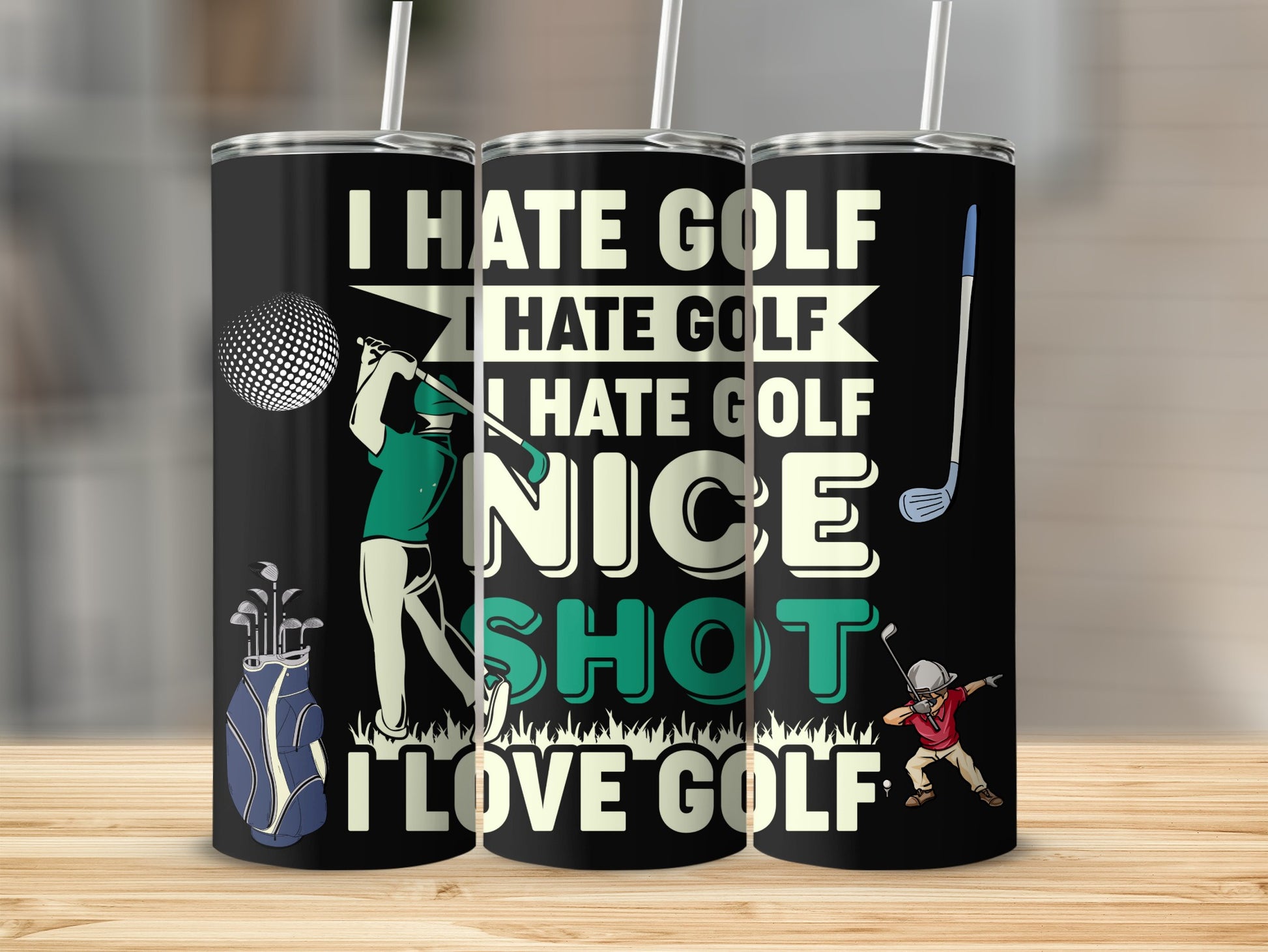 Funny I Hate Golf Nice Shot I Love Golf Tumbler