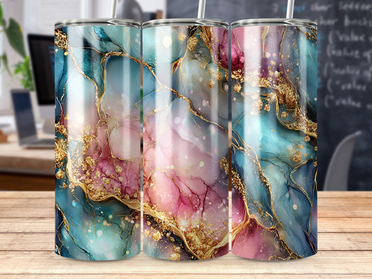 Artistic Abstract Colorful Fluid Design Tumbler
