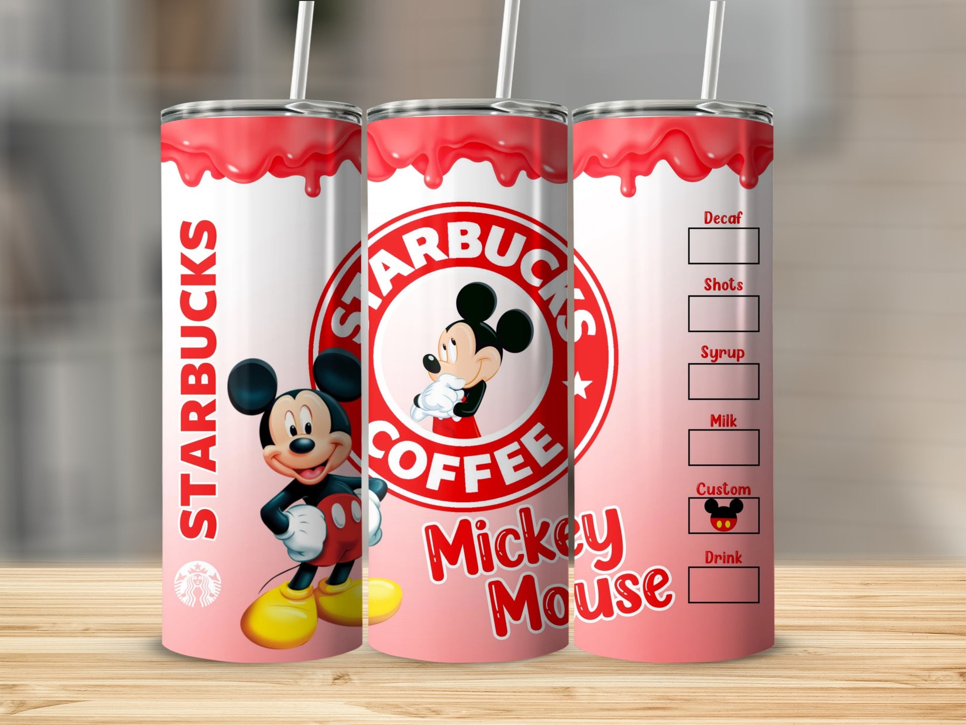 Starbucks Mickey Mouse Custom Drink Tumbler