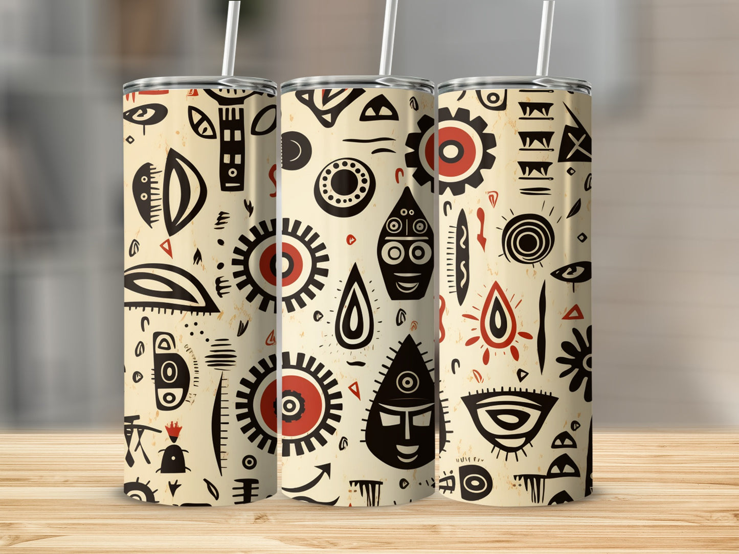 Abstract Tribal Pattern Insulated Tumbler Product
