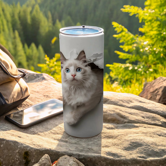 Ragdoll Cat Blue Eyes Design Tumbler product type
Tumbler
Insulated Tumbler
Cat Tumbler
Ragdoll Cat
Kitten Design
Blue Eyes Cat
Feline Art
Pet Lover Gift
Animal Print
Cute Cat
Drinkware
Travel Mug
Beverage Holder
Unique Design
Outdoor Scene
Mountain Backdrop
Nature Inspired
Cat Lover
Aesthetic Tumbler
Product