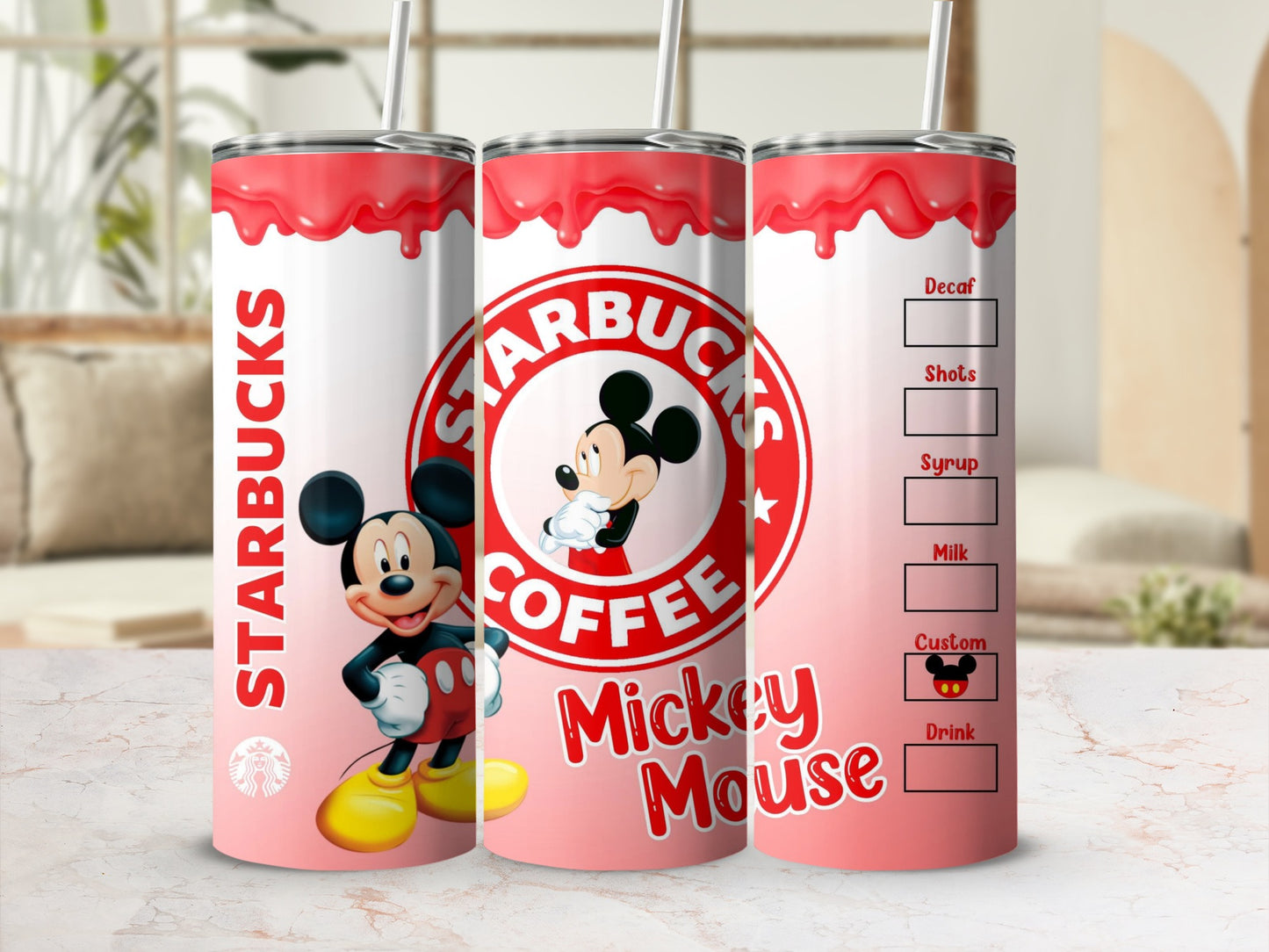 Starbucks Coffee Mickey Mouse Custom Drink Product