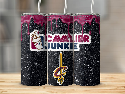 Cavalier Junkie Tumbler with Sparkling Black Design