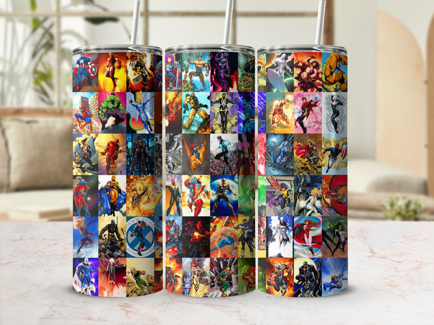 Comic Book Superheroes Panel Grid Collage product type