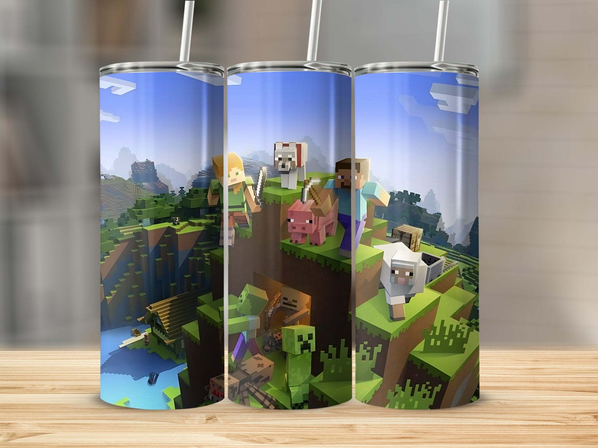 Vivid Block Adventure Theme Tumbler Best Gift Idea