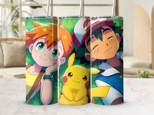 Pokémon Character Tumbler with Straw for Fans