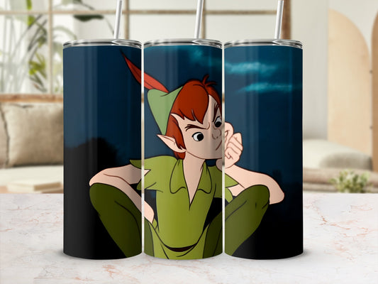 Peter Pan character design insulated tumbler