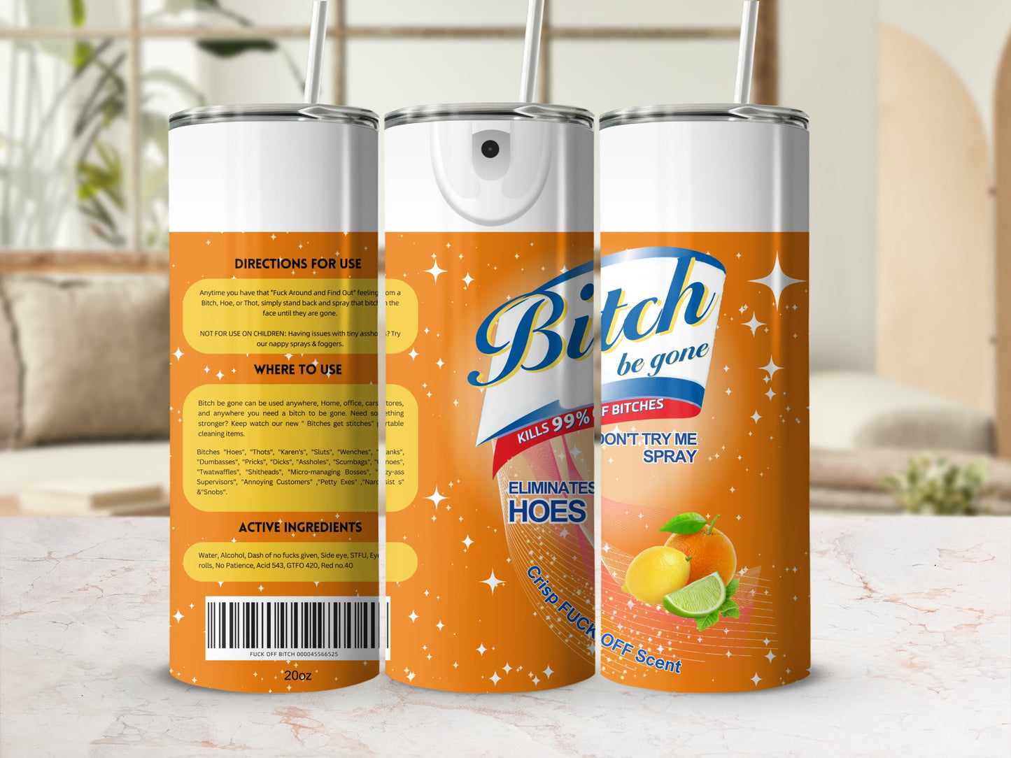 Bitch Be Gone Don't Try Me Spray Eliminates Hoes