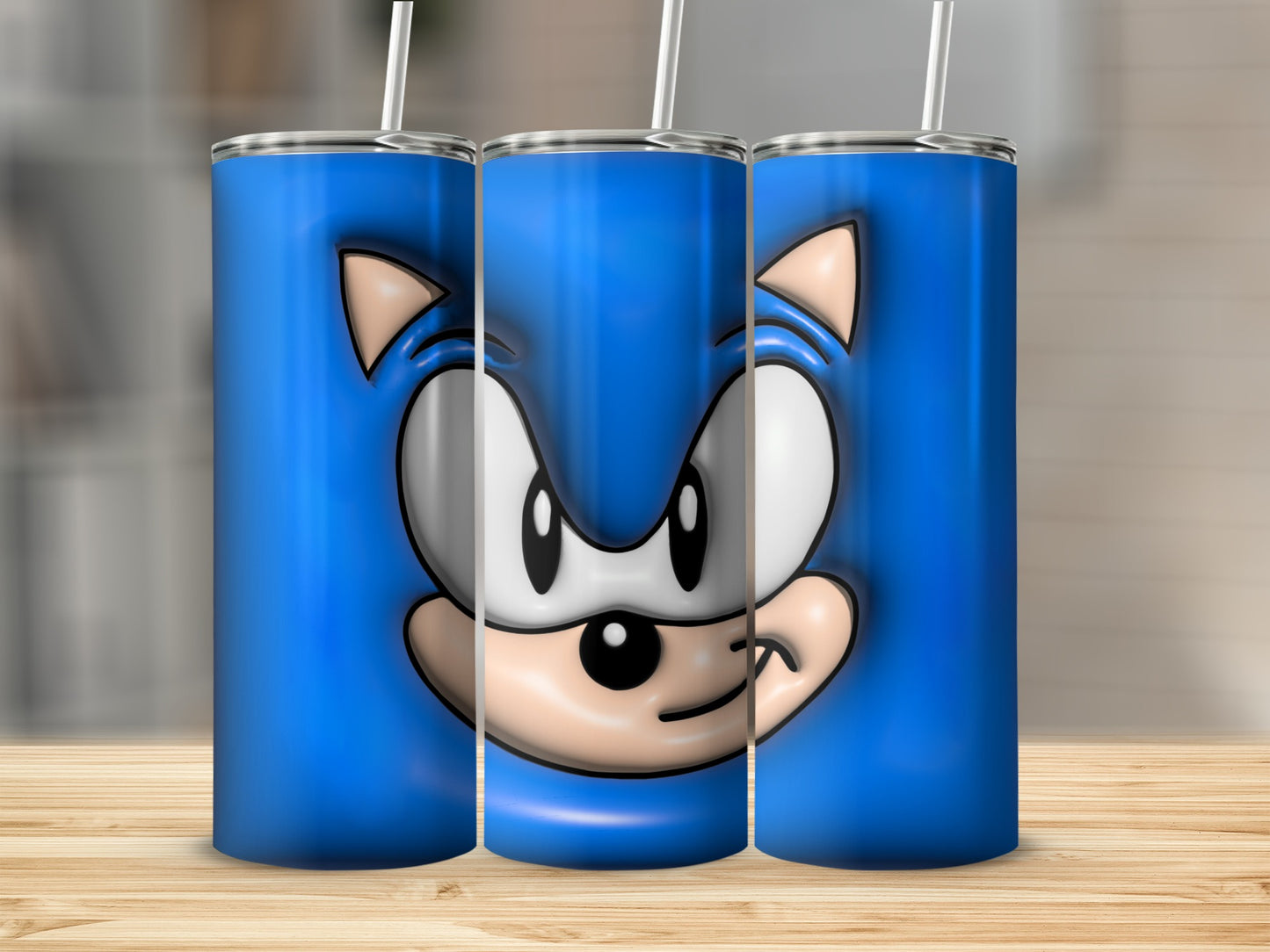 Blue Character Design Insulated Tumbler Cup for Beverages