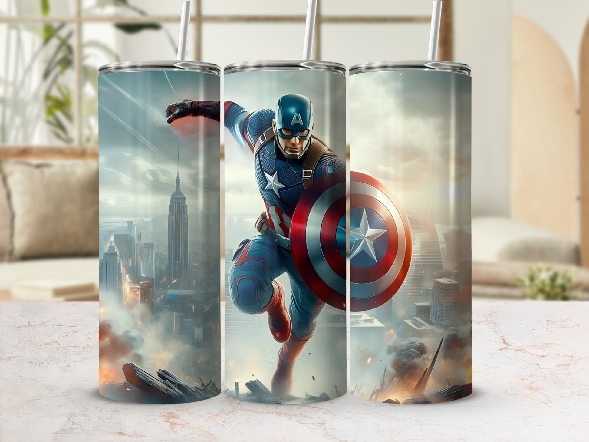 Captain America Cityscape Insulated Tumbler 20oz