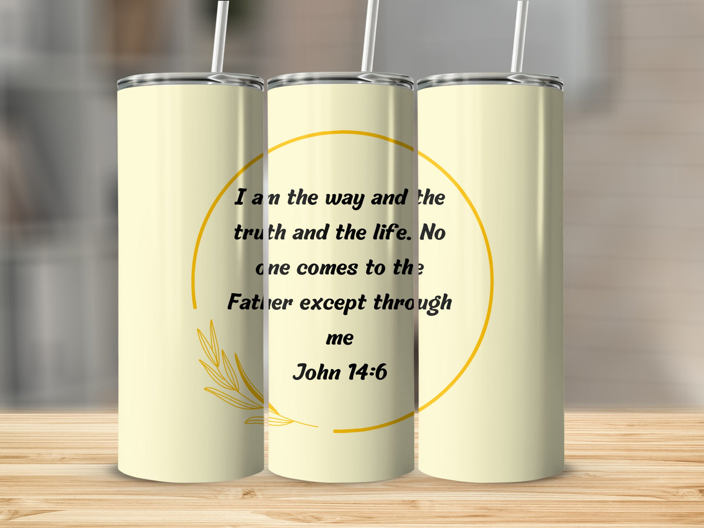 Inspirational John 14:6 Tall Tumbler with Straw