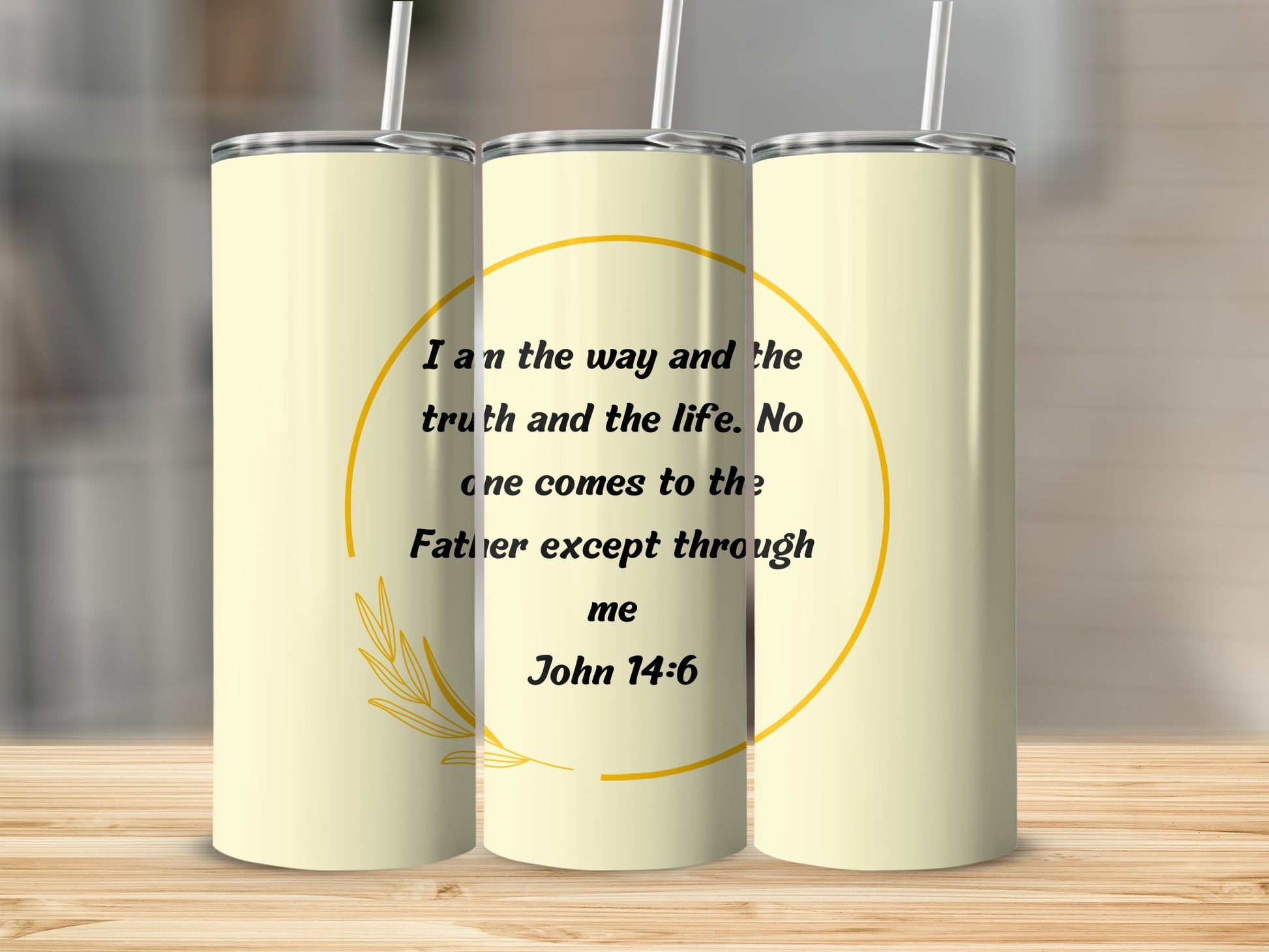 Inspirational John 14:6 Tall Tumbler with Straw