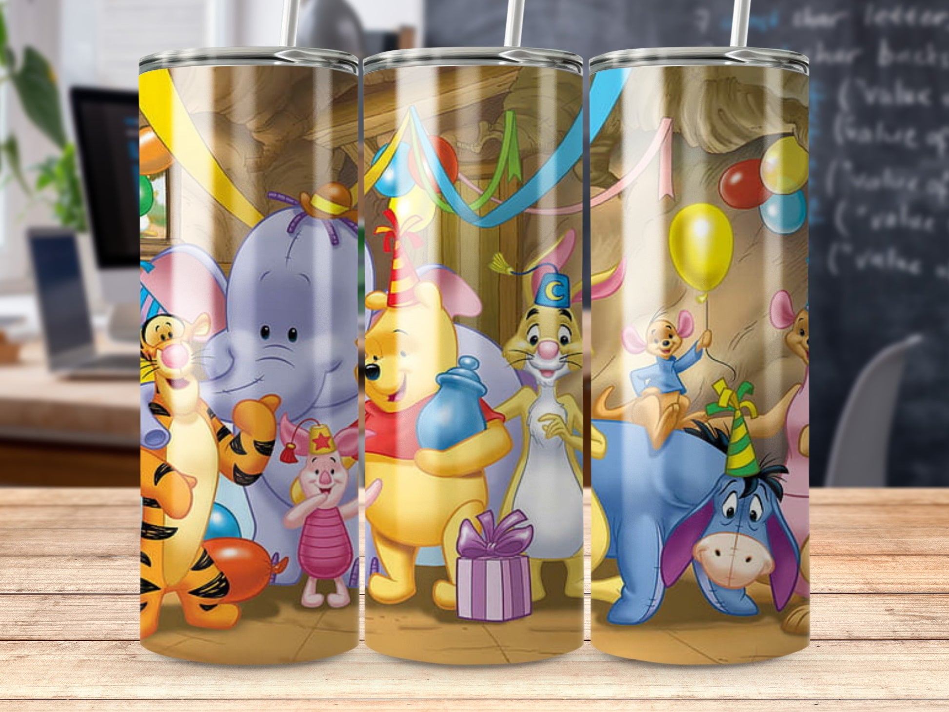 Winnie the Pooh Birthday Party Tumbler
