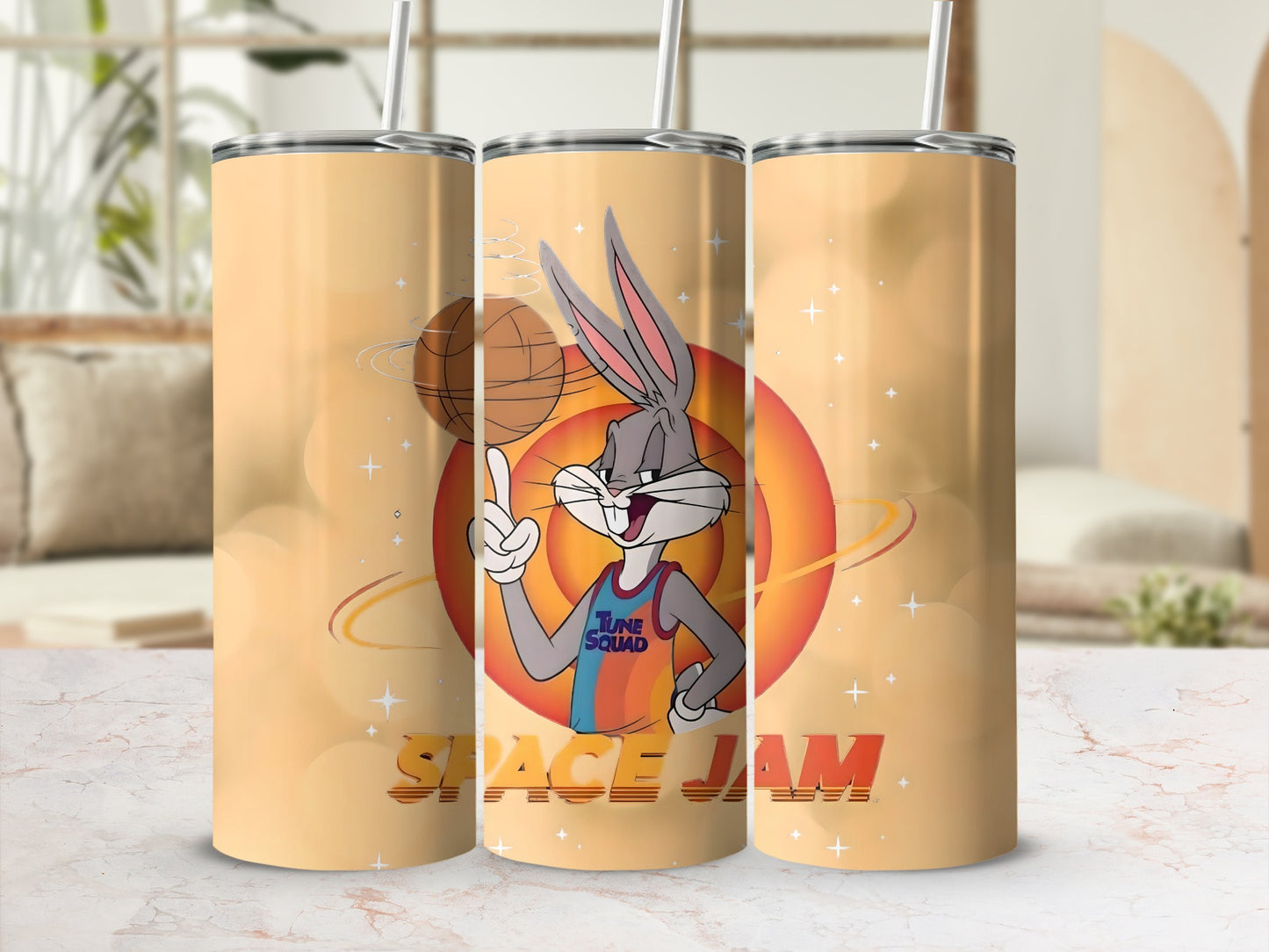 Space Jam Tune Squad Tumbler with Cartoon Design