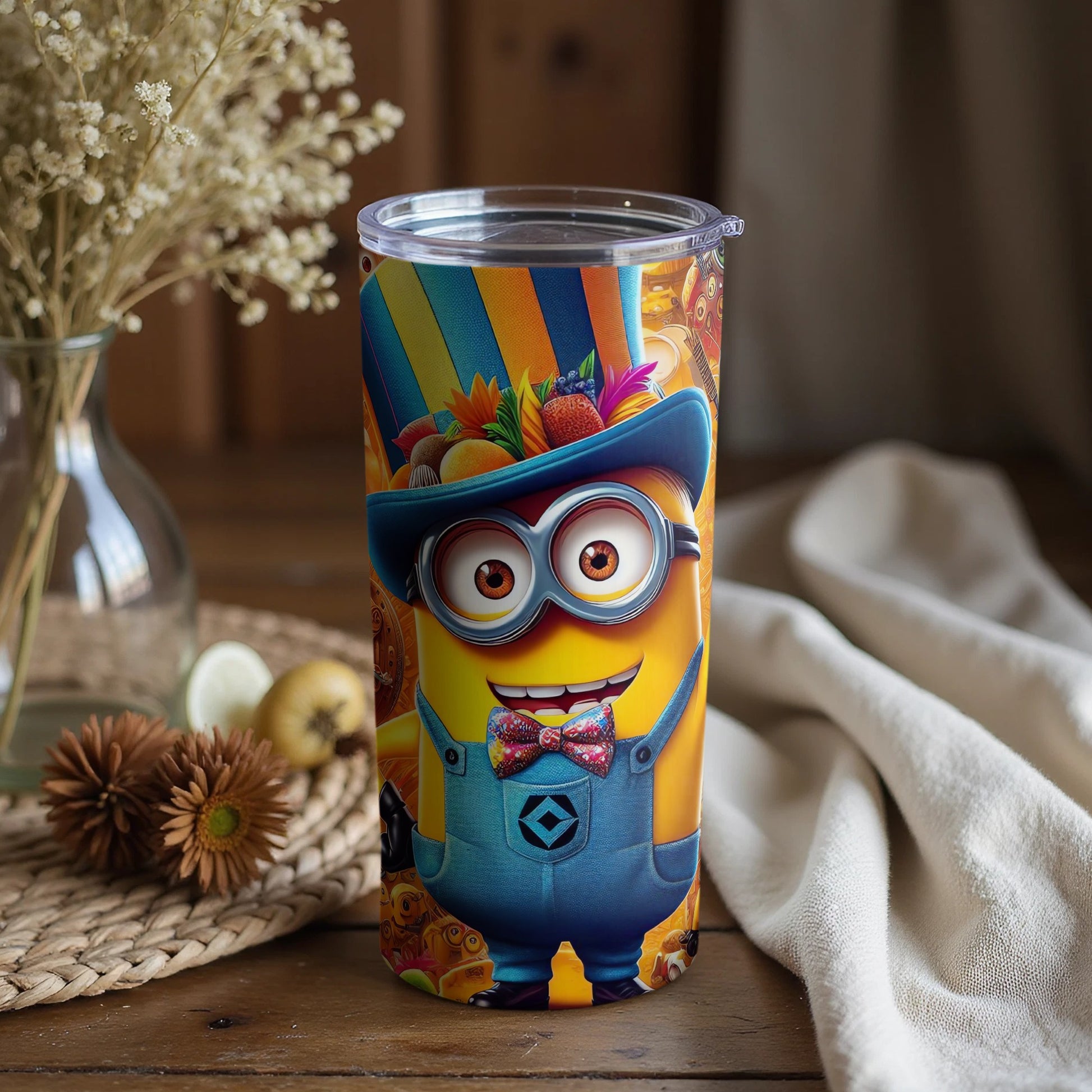 Colorful Character Themed Tumbler