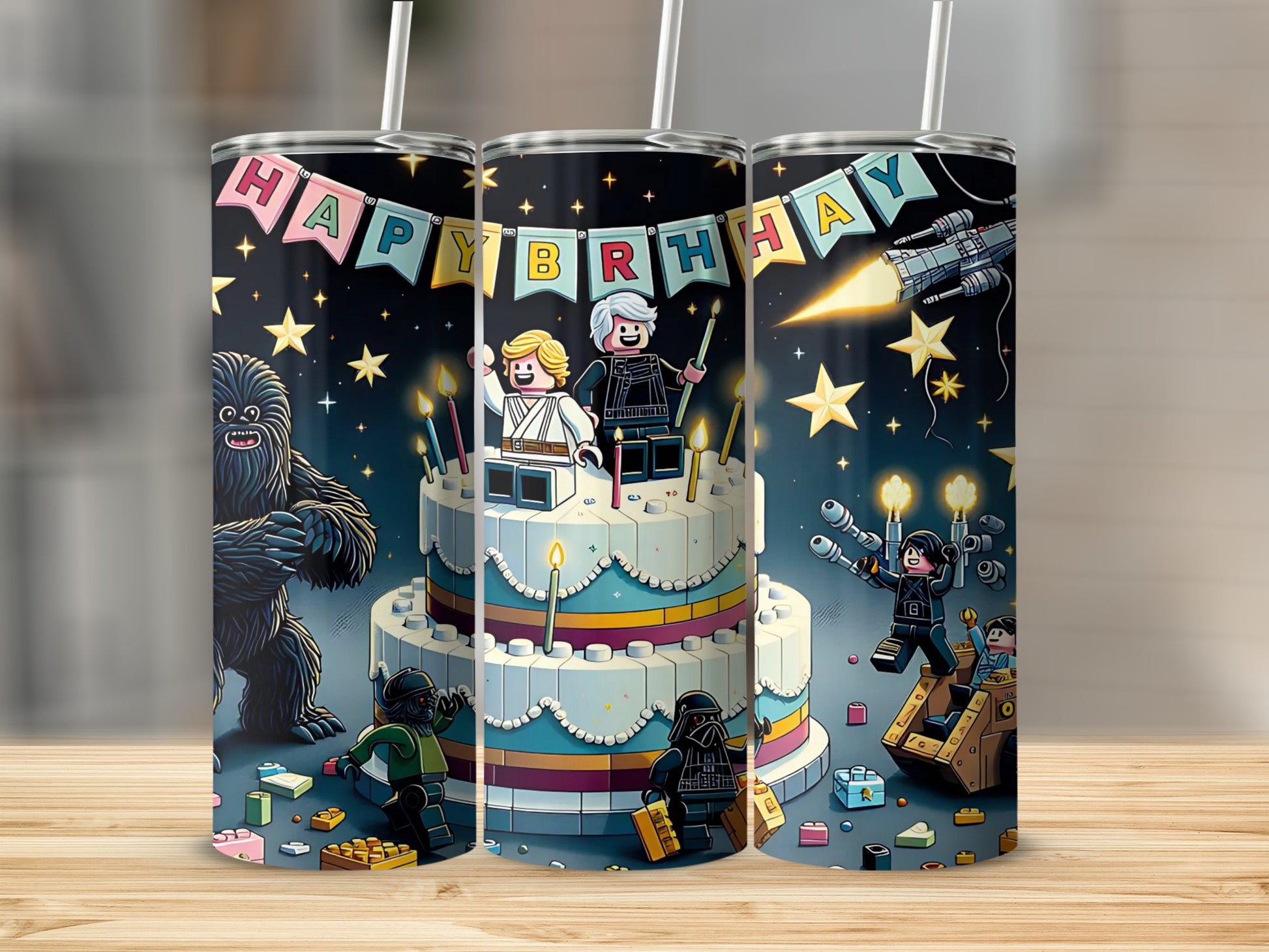 Star Wars Lego Happy Birthday Tumblers for Party Fun