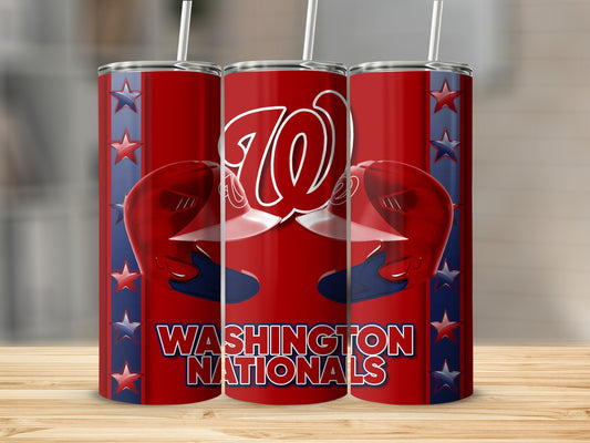 Washington Nationals Helmets a Red and Blue Design Tumblers