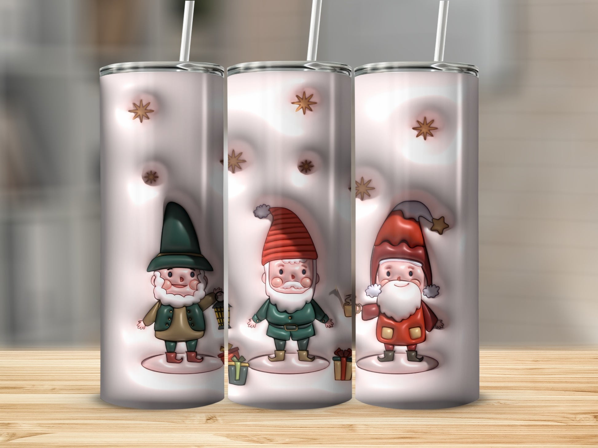 Cute Gnome Santa Claus Characters Tumbler
