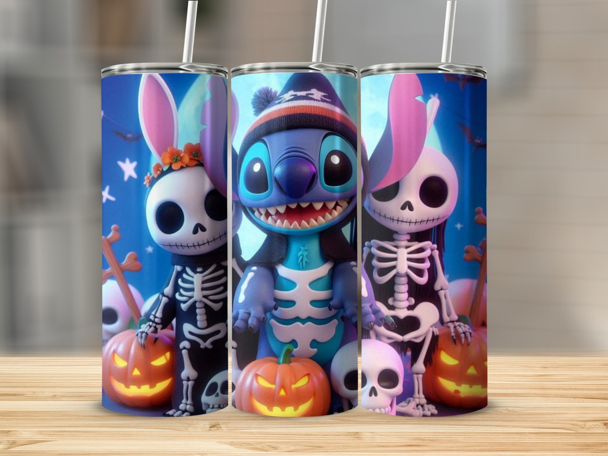 Halloween Skeleton Characters Insulated Tumbler