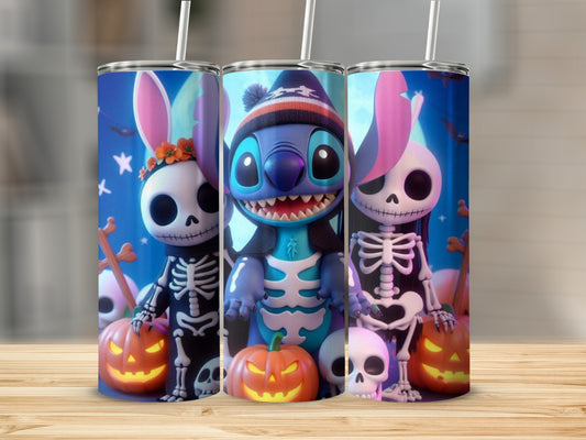 Halloween Skeleton Characters Insulated Tumbler
