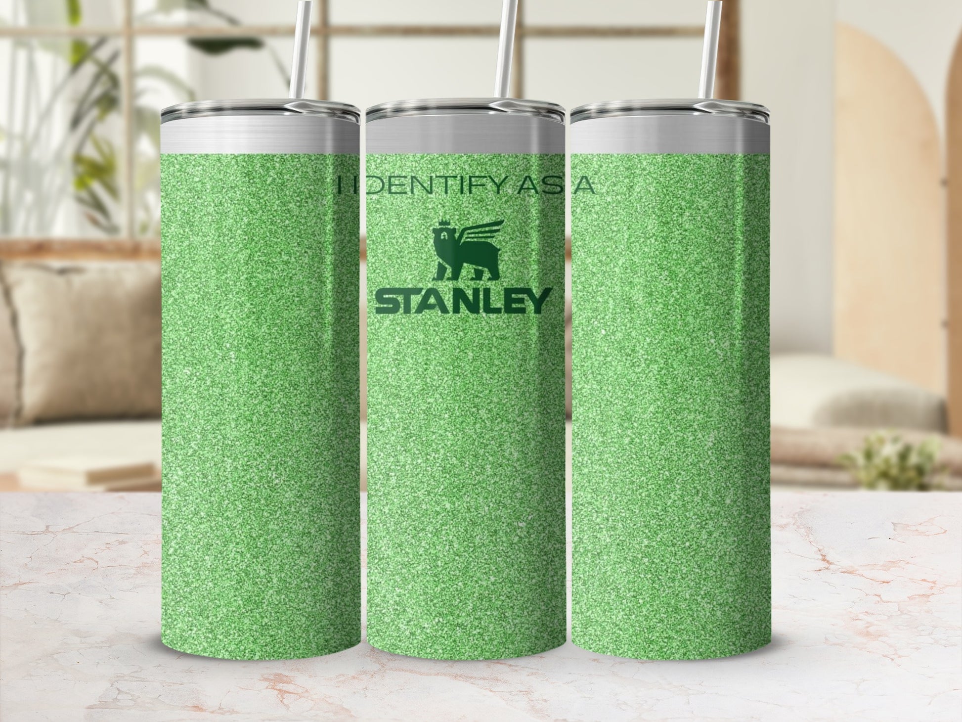 Sparkling Green Tumbler with Stanley Branding Design