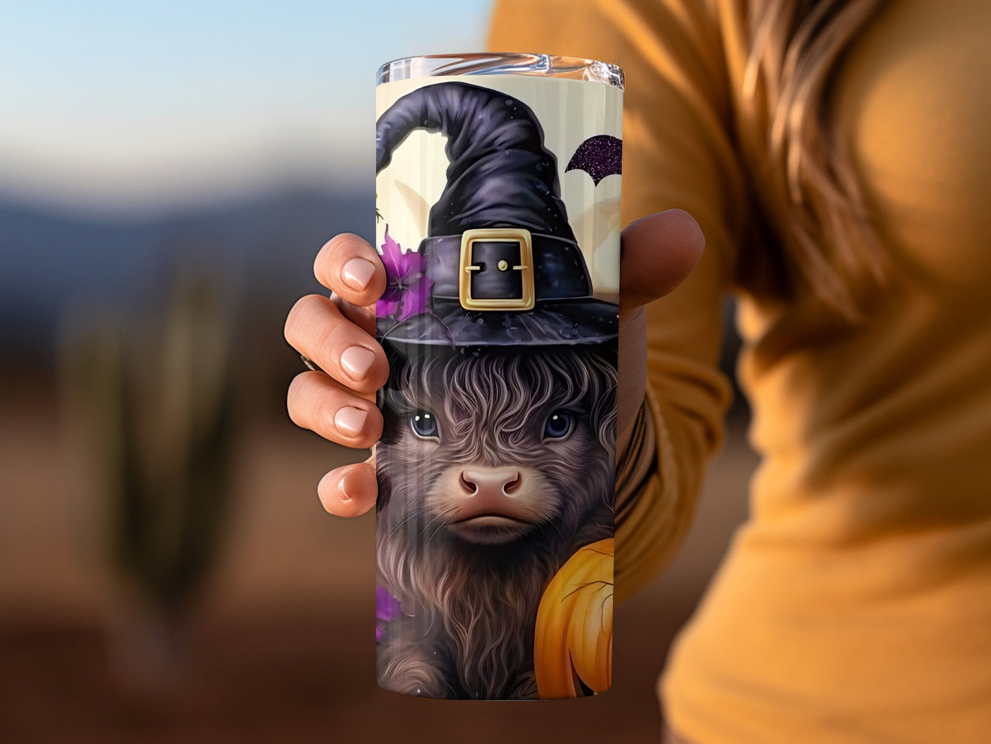 Witch Hat Animal Halloween Design Insulated Tumbler