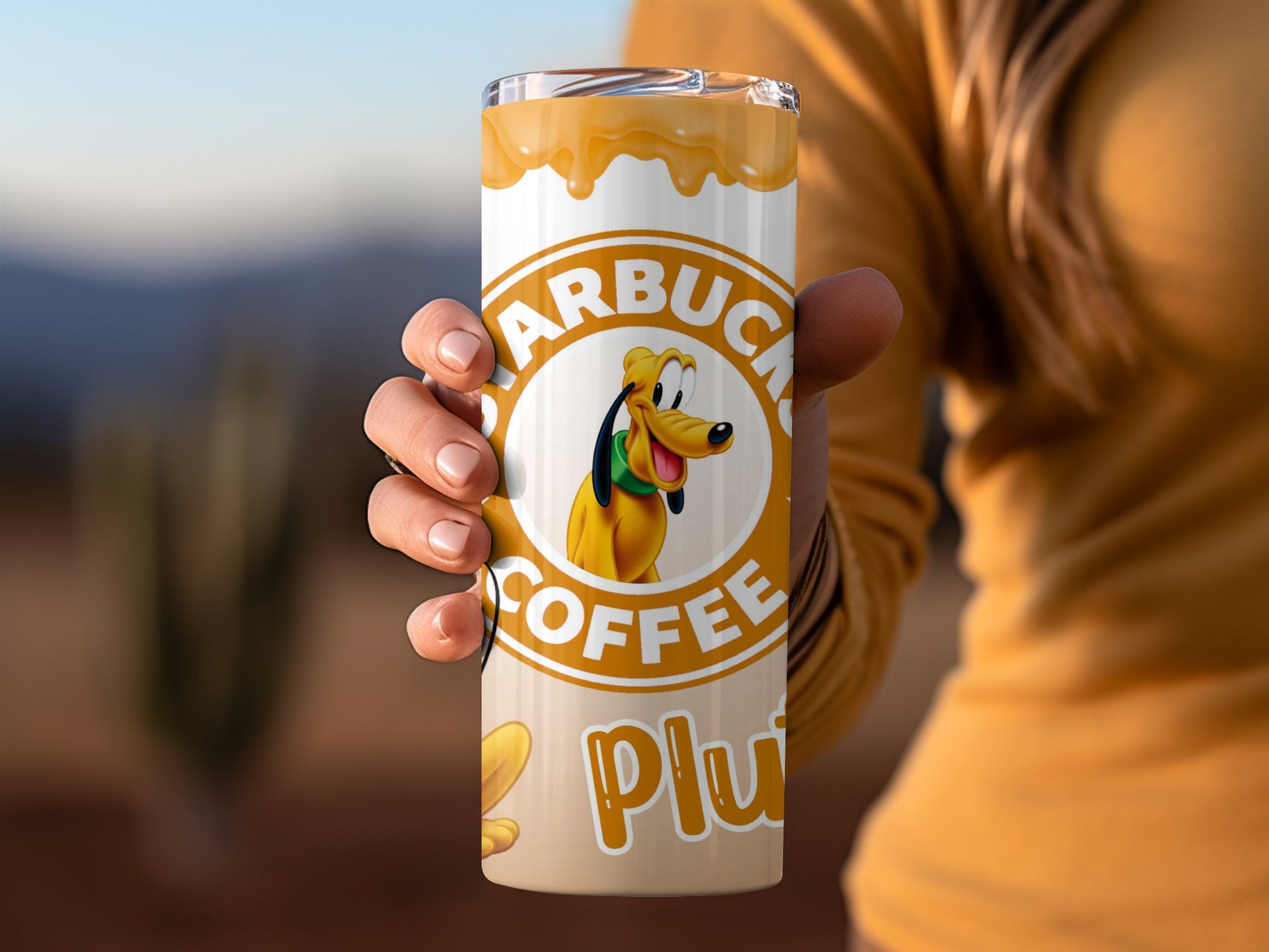 Starbucks Coffee Pluto Tumbler with Honey Design