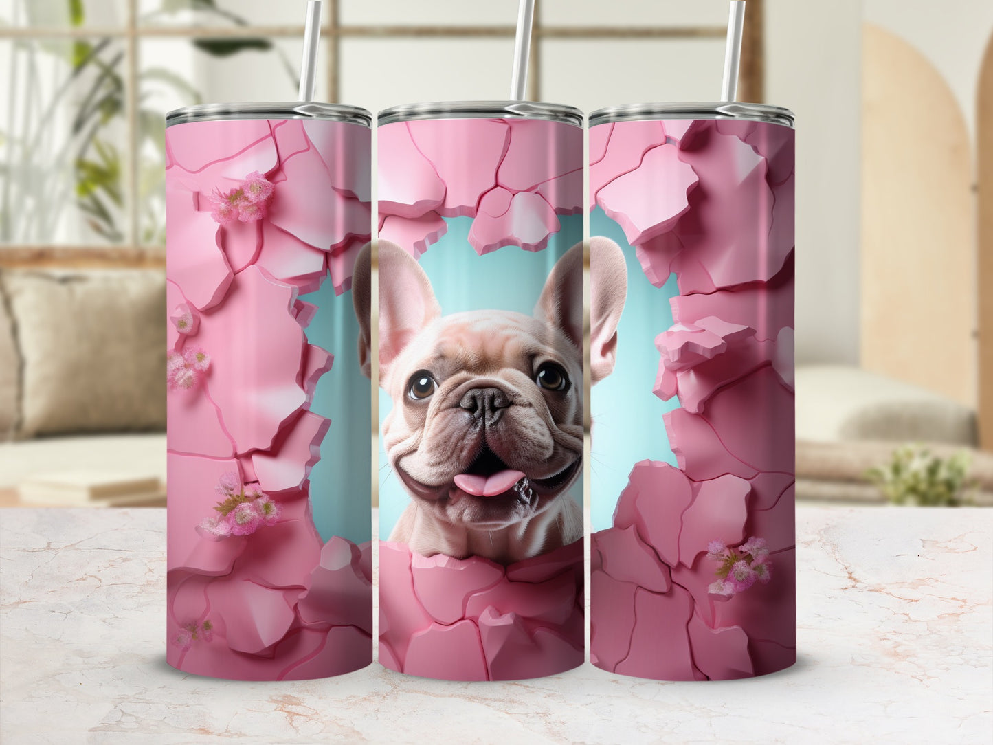 French Bulldog Pink Shards Happy Puppy Product type