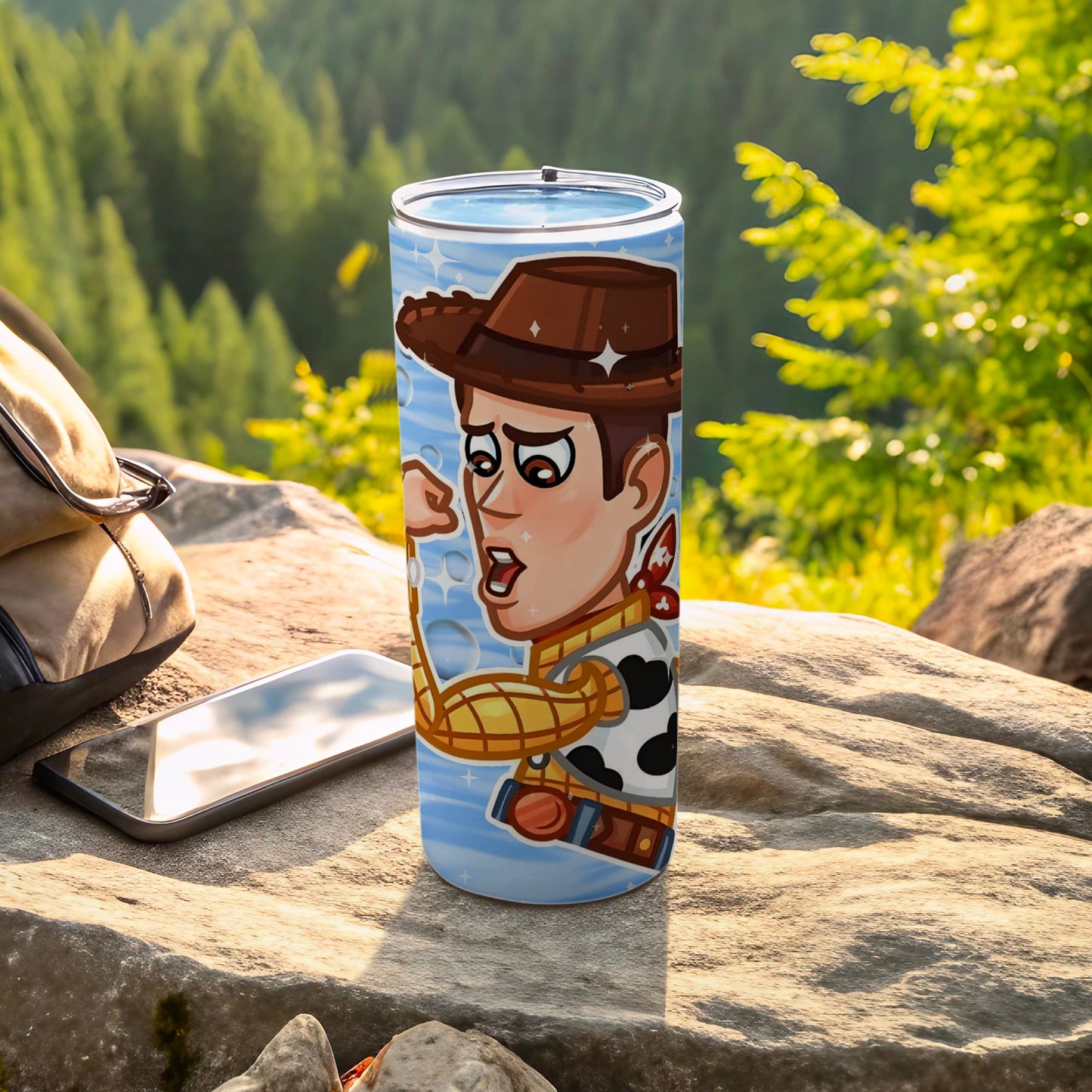 Cartoon Cowboy Character Themed Drinking Tumbler