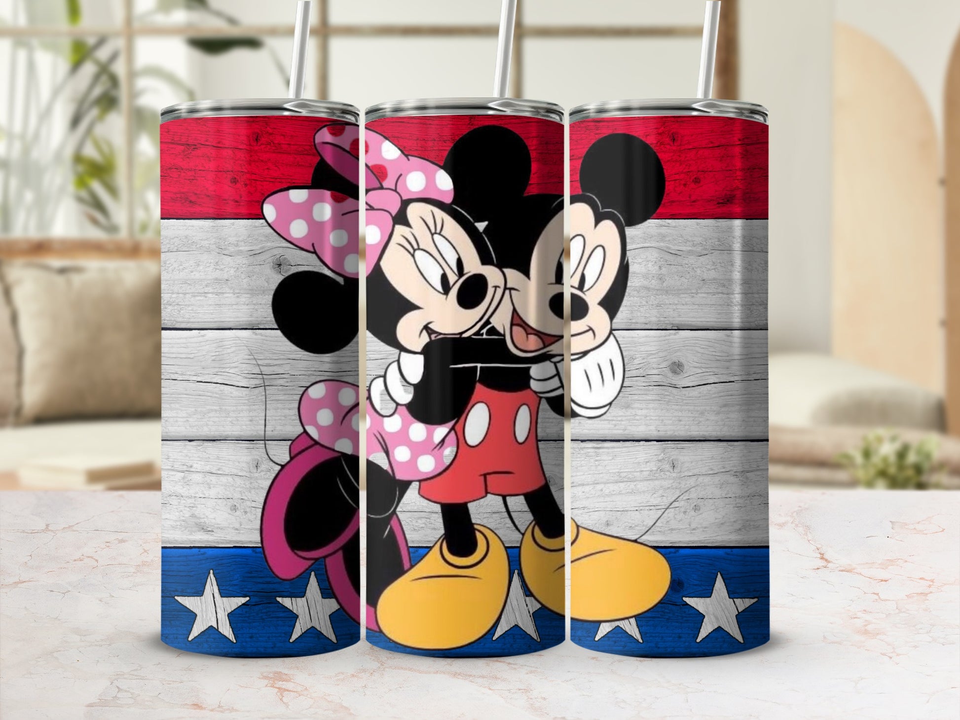 Cute Cartoon Mouse Patriotic Drinkware Tumbler