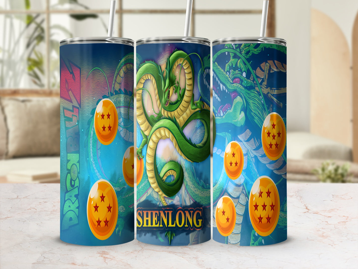 Shenlong Dragon Ball Z Themed Tumbler Cup Design