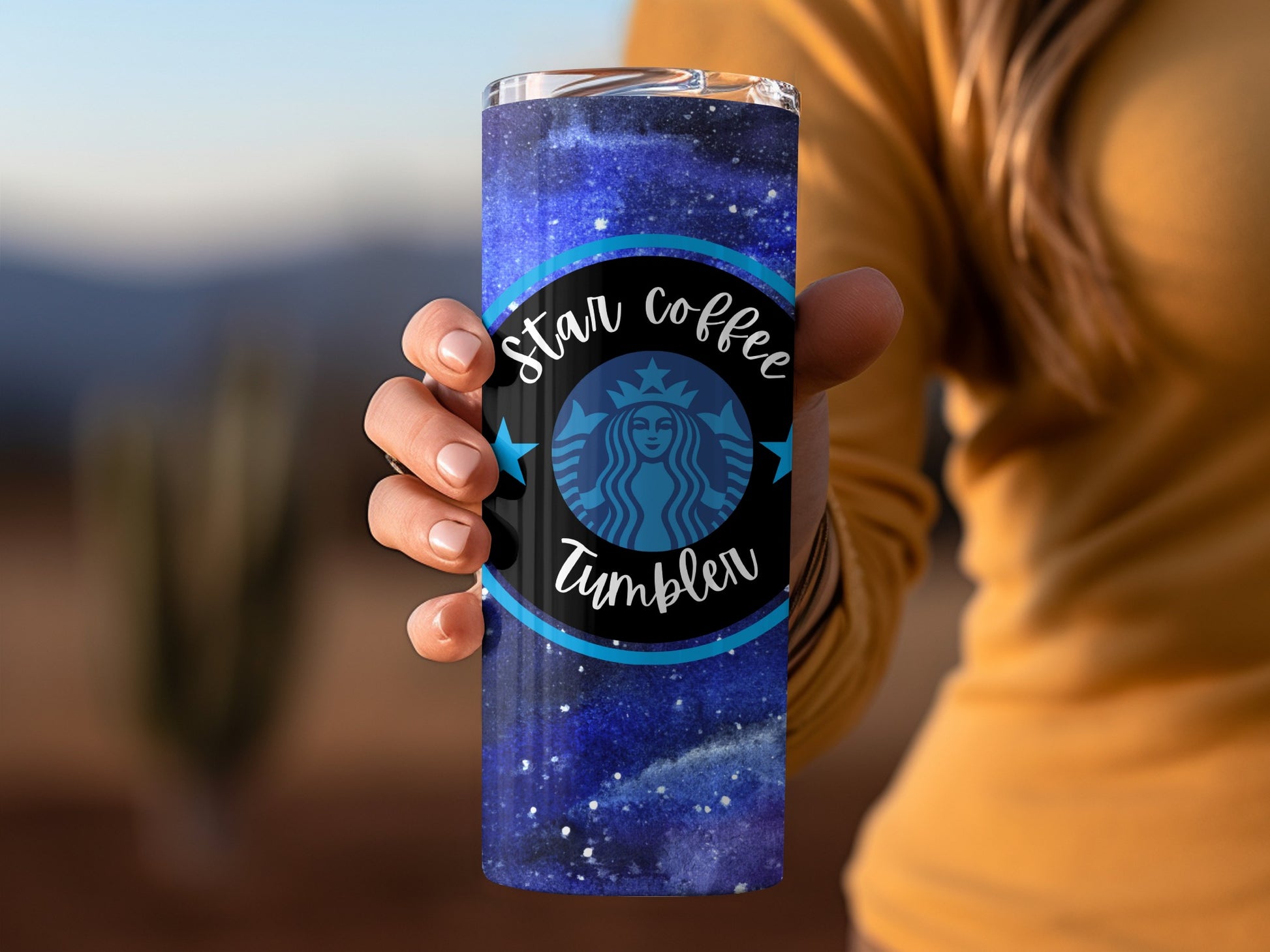 Star Coffee Tumbler with Cosmic Design Product
