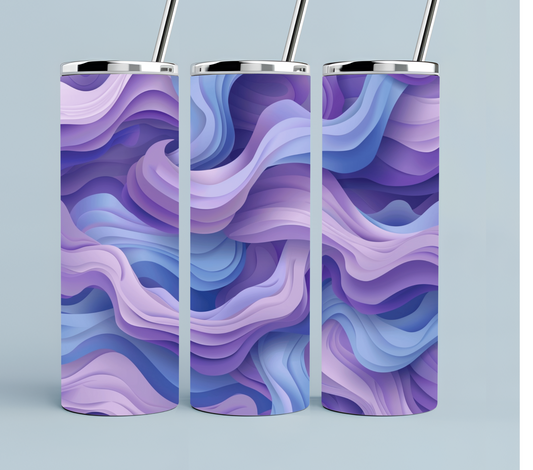 Purple Shades, Lilac, light blue Swirl tumbler