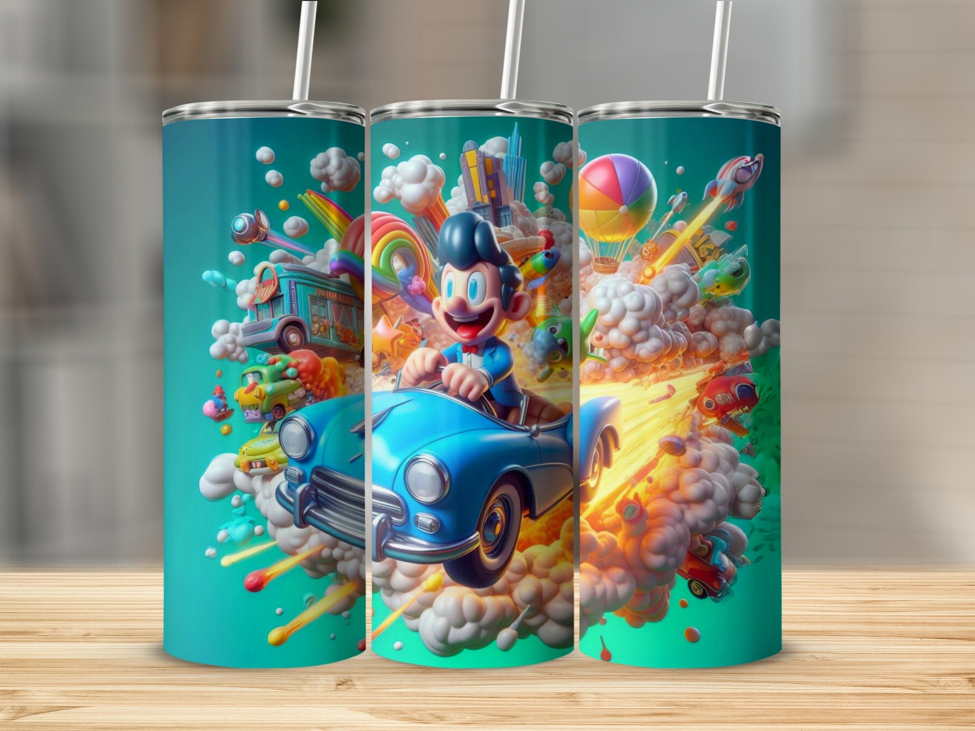 Colorful Cartoon Character Illustration Tumbler