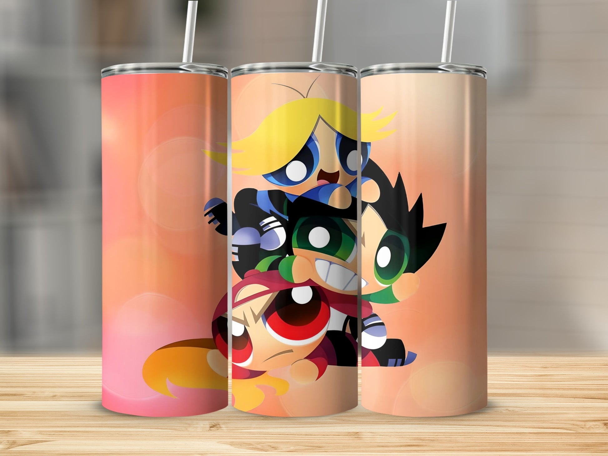 Cartoon Characters Playful Three-Tumbler Set