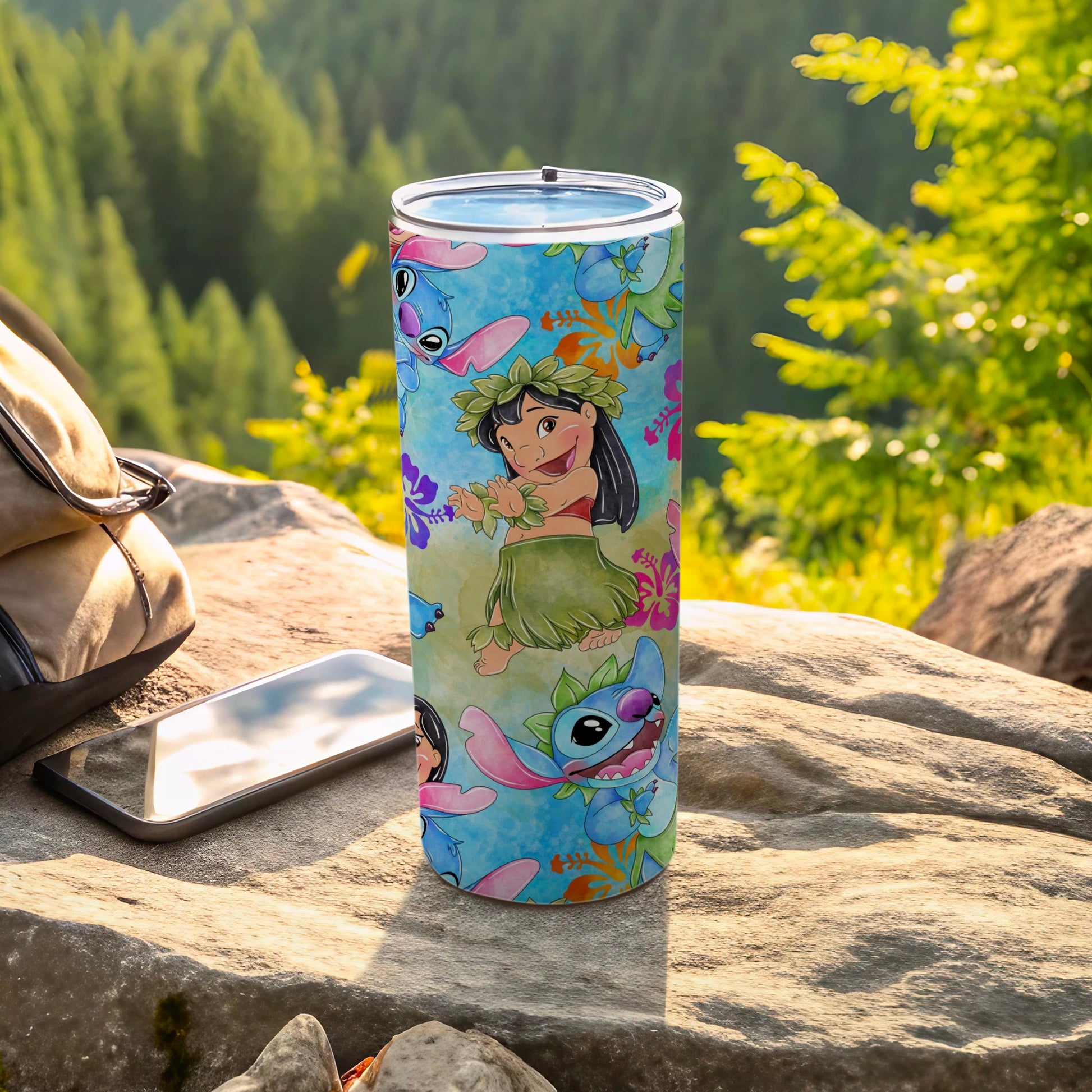 Colorful Tropical Character Design Insulated Beverage Container