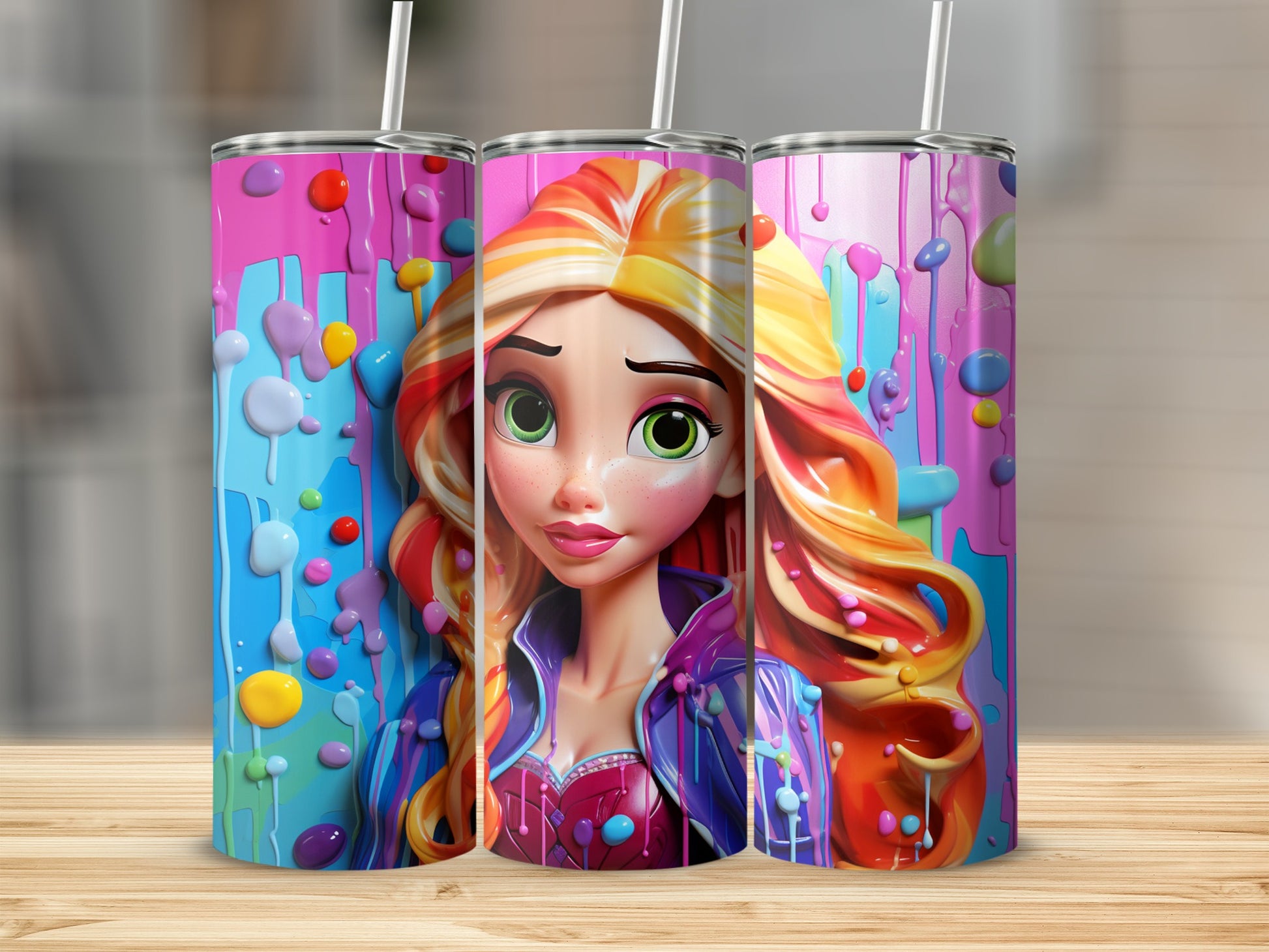 Colorful Cartoon Character Design Insulated Tumbler