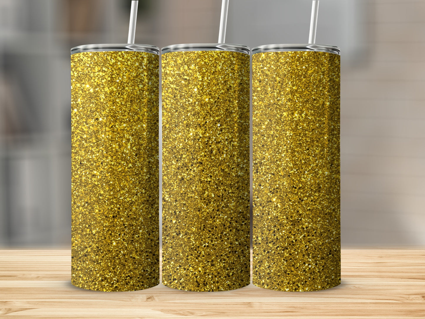 Sparkling Gold Glitter Tall Tumbler Drinkware
