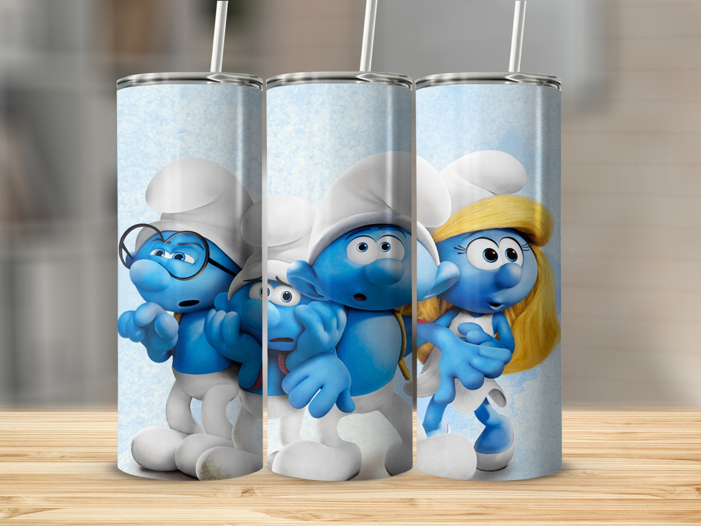 Smurfs Characters Themed Insulated Tumbler for Kids